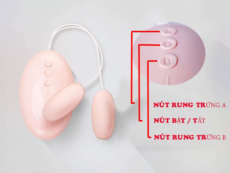 Các nút bấm trên trứng rung 2 đầu durex play